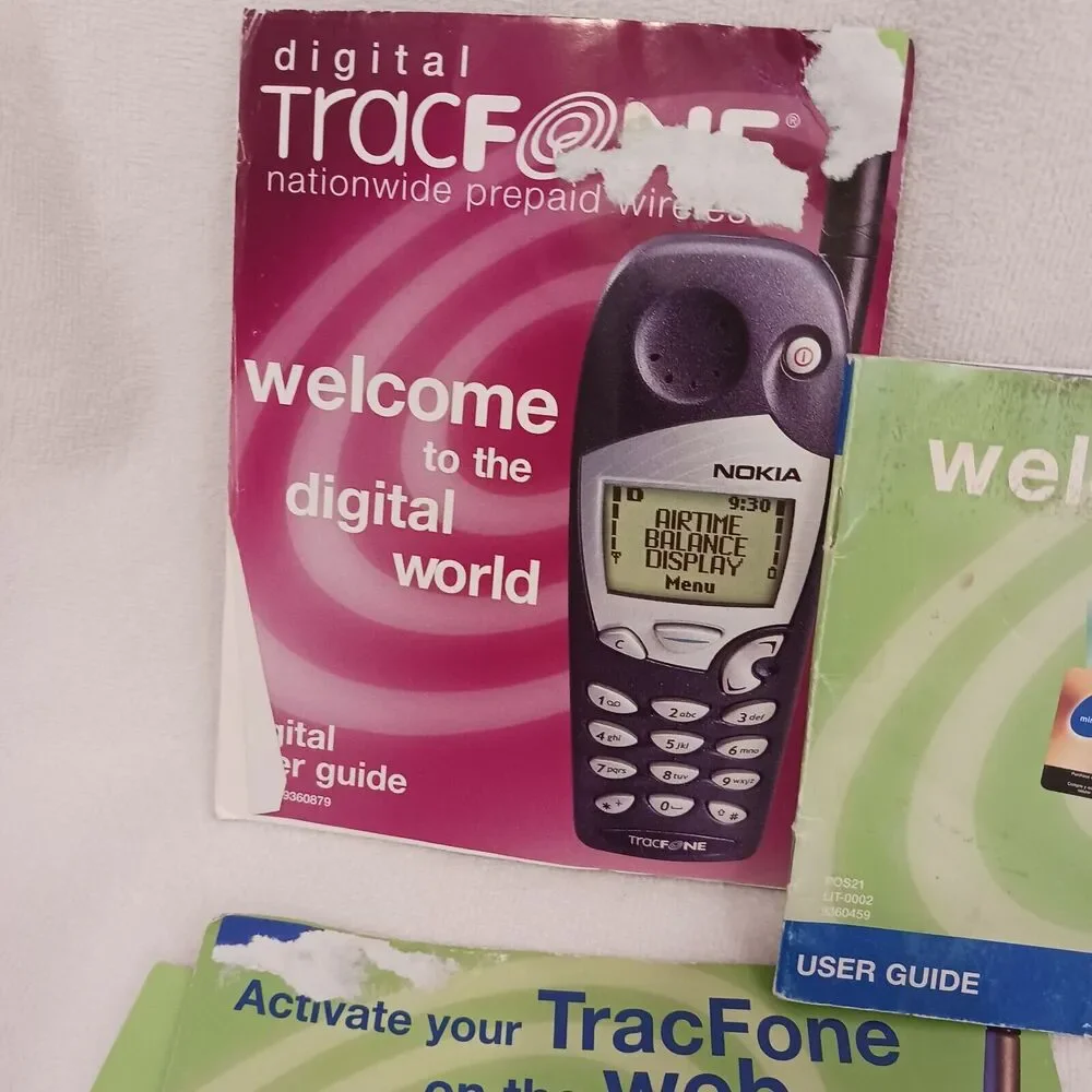 Vintage TRACFONE BOOKLET Papers Instructions (no Phone) Retro Lookback OLD Flaws